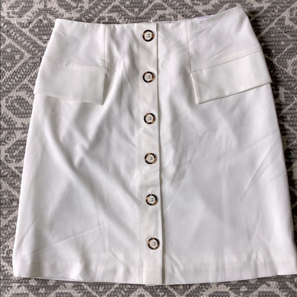 NWOT Nine West White A-Line Skirt - Picture 1 of 5
